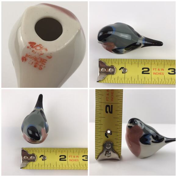 Vintage Bullfinch Bird Figurine Home Decor Whimsical Cottagecore Made in USSR - Picture 12 of 14